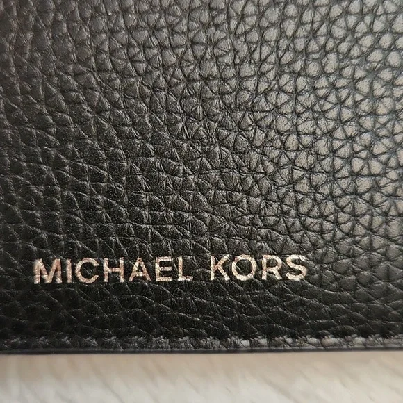 Michael Kors Black Textured Leather Bi-Fold Wallet - Picture 4 of 13